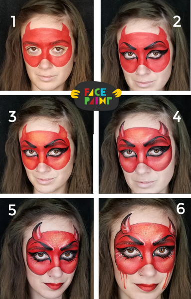 She Devil Face Paint Design