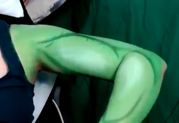 She Hulk Body Paint Design