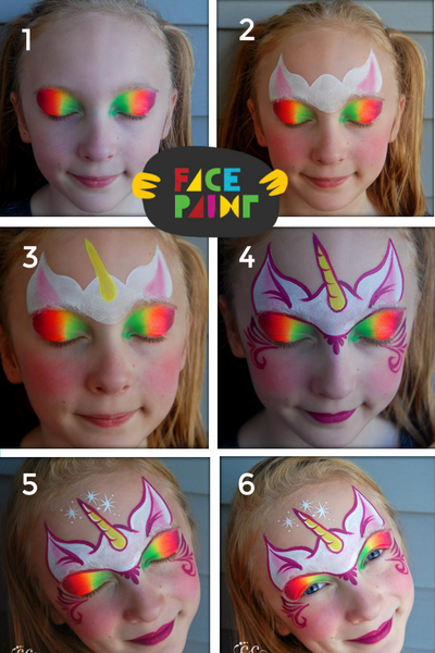 easy unicorn face paint