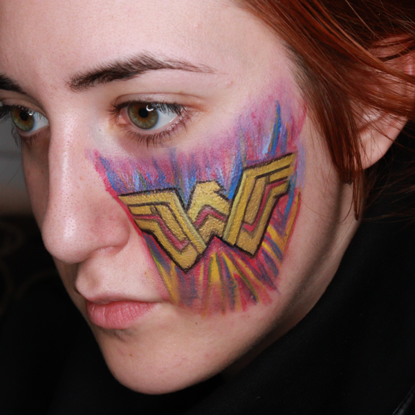 Wonder Woman Face Paint Design