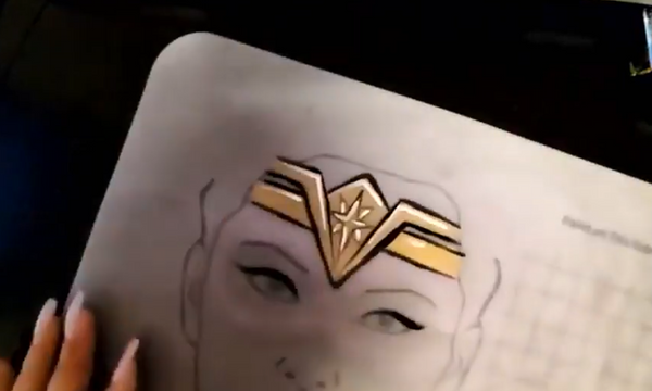 Wonderwoman Face Paint Design