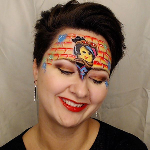 Lego Face Paint Video Tutorial - Lucy (Graffiti Girl) by Helene