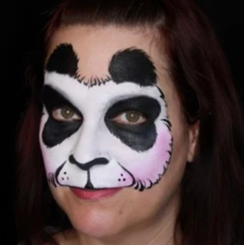 Panda Face Paint Design
