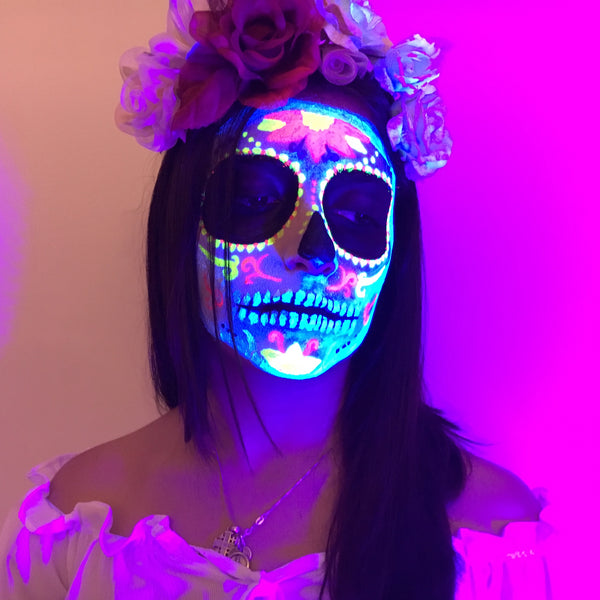 UV Skull Face Paint