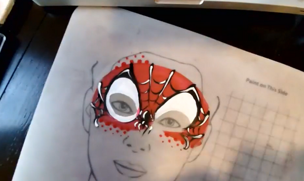 Spiderman Face Paint Design