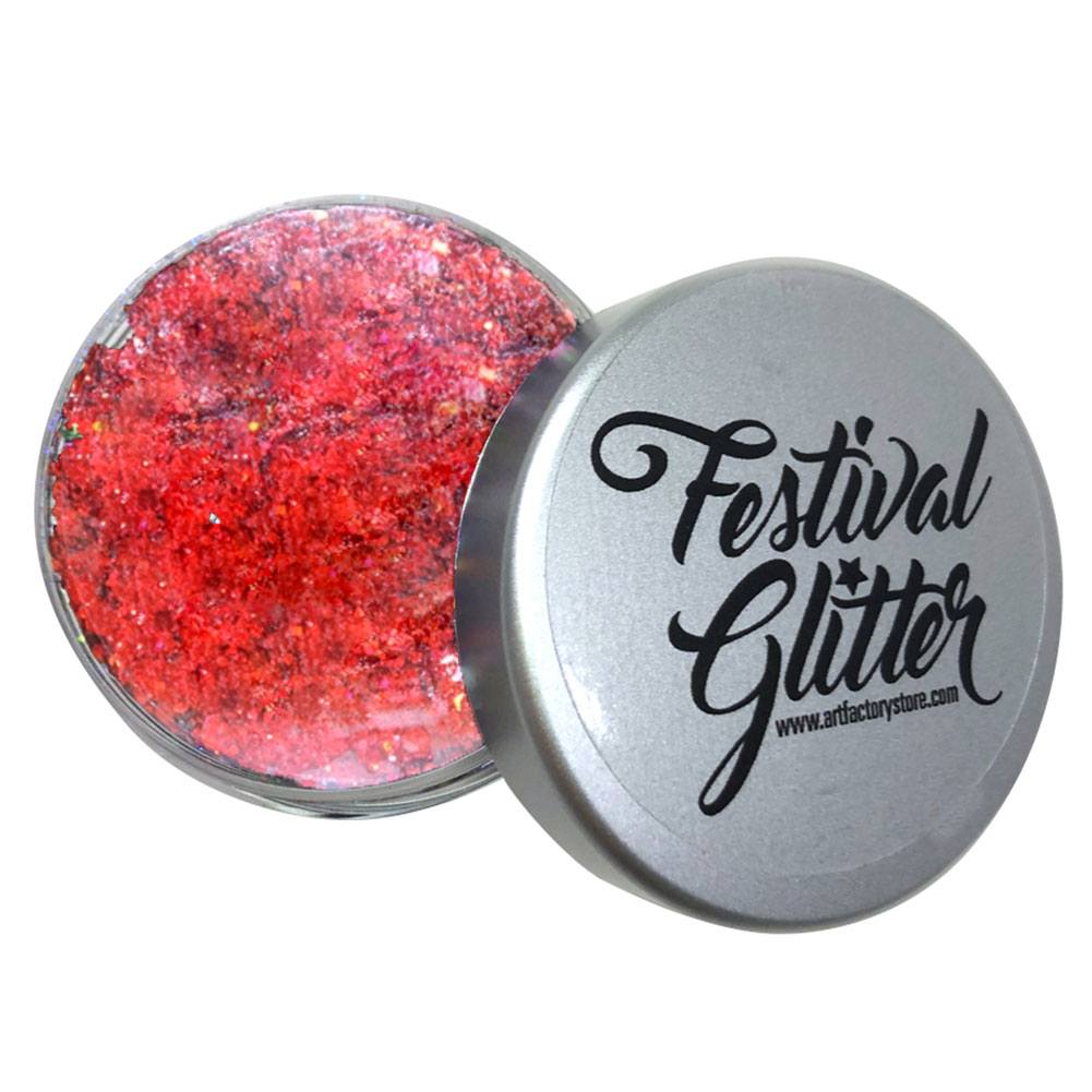 Art Factory Build Your Own Festival Glitter Kit (Pick 3 Colors)-Cherry Bomb