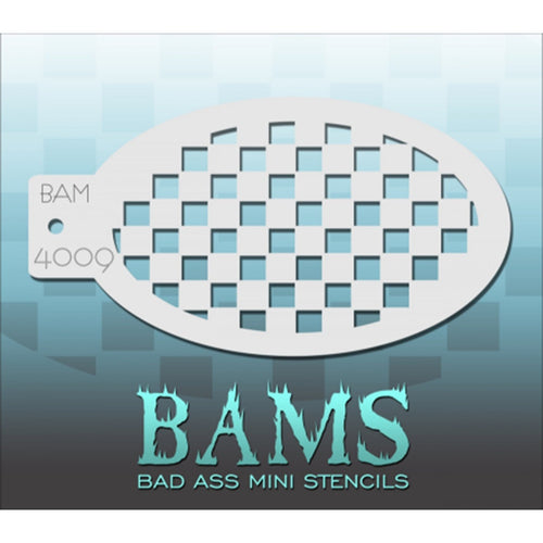 Bad Ass Mini Stencils - Checkerboard - BAM4009: Facepaint.com