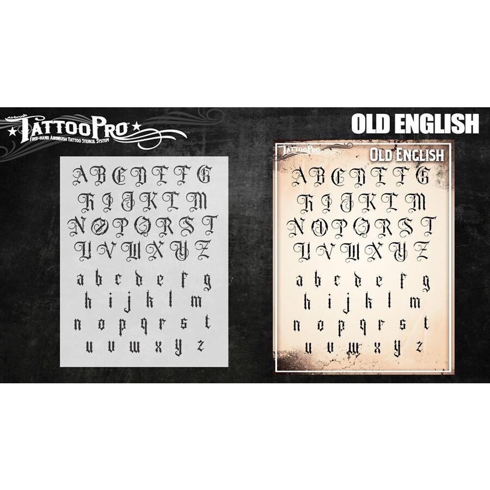 old english stencil font