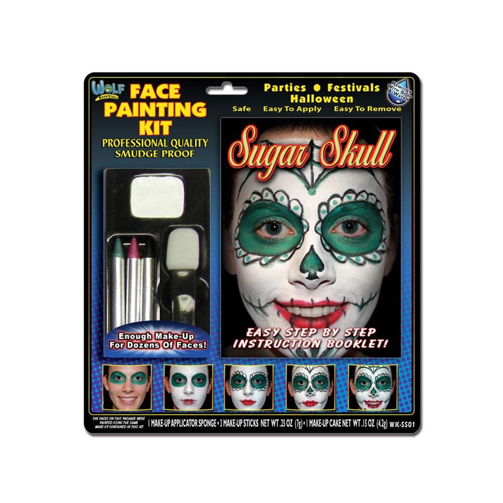 Wolf Novelties Sugar Skull Face Paint Kit Halloweenmakeup Com