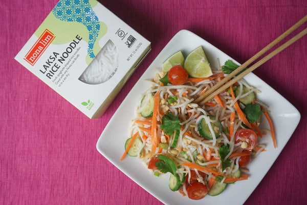 Summer laksa noodle salad