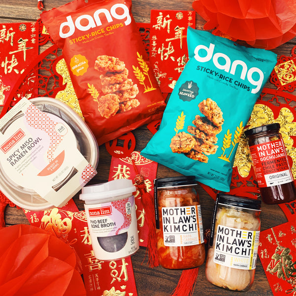 Lunar New Year Dang, Nona Lim and Mother-in-Law's Kimchi products with red packets