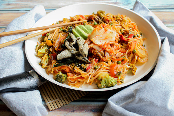 Spicy Korean Ramen Stir Fry noodle dish