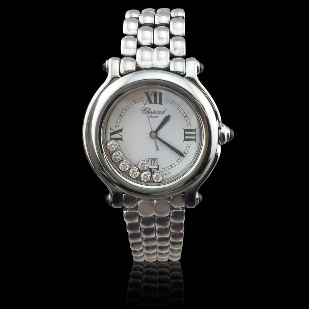 chopard ladies watch with floating diamonds
