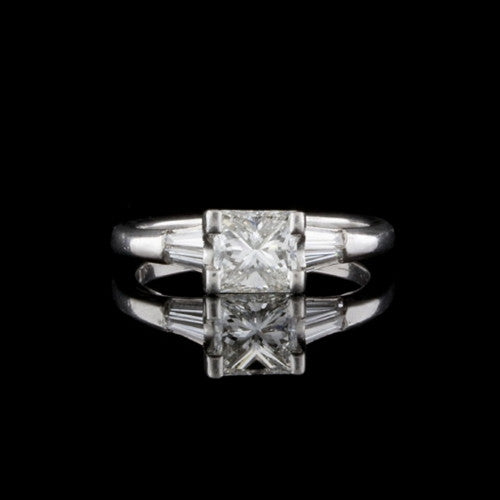 Fred Paris topaz & diamond ring in 18k white gold size 53 (US 6.25)