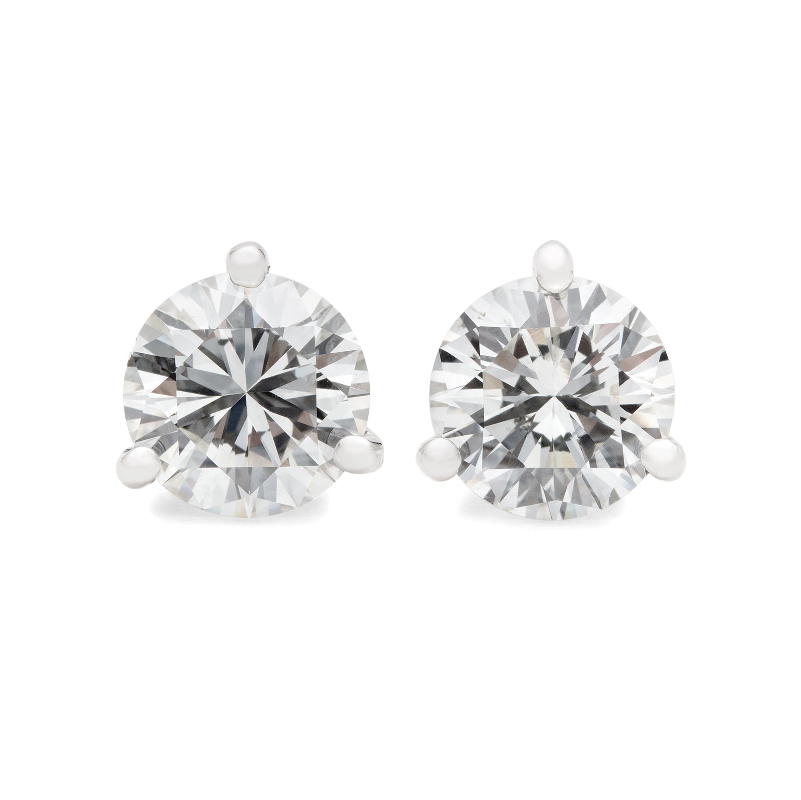 3-Prong Martini Set 2.11 carat Diamond Stud Earrings - 66mint Fine ...