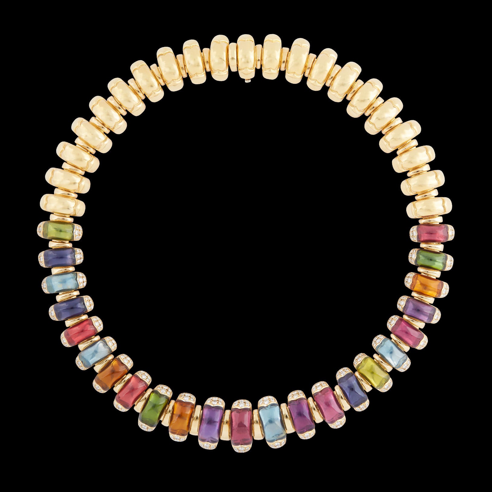 Bulgari Celtica 18Kt Multi Gem Necklace, circa 1993 - 66mint Fine Estate  Jewelry