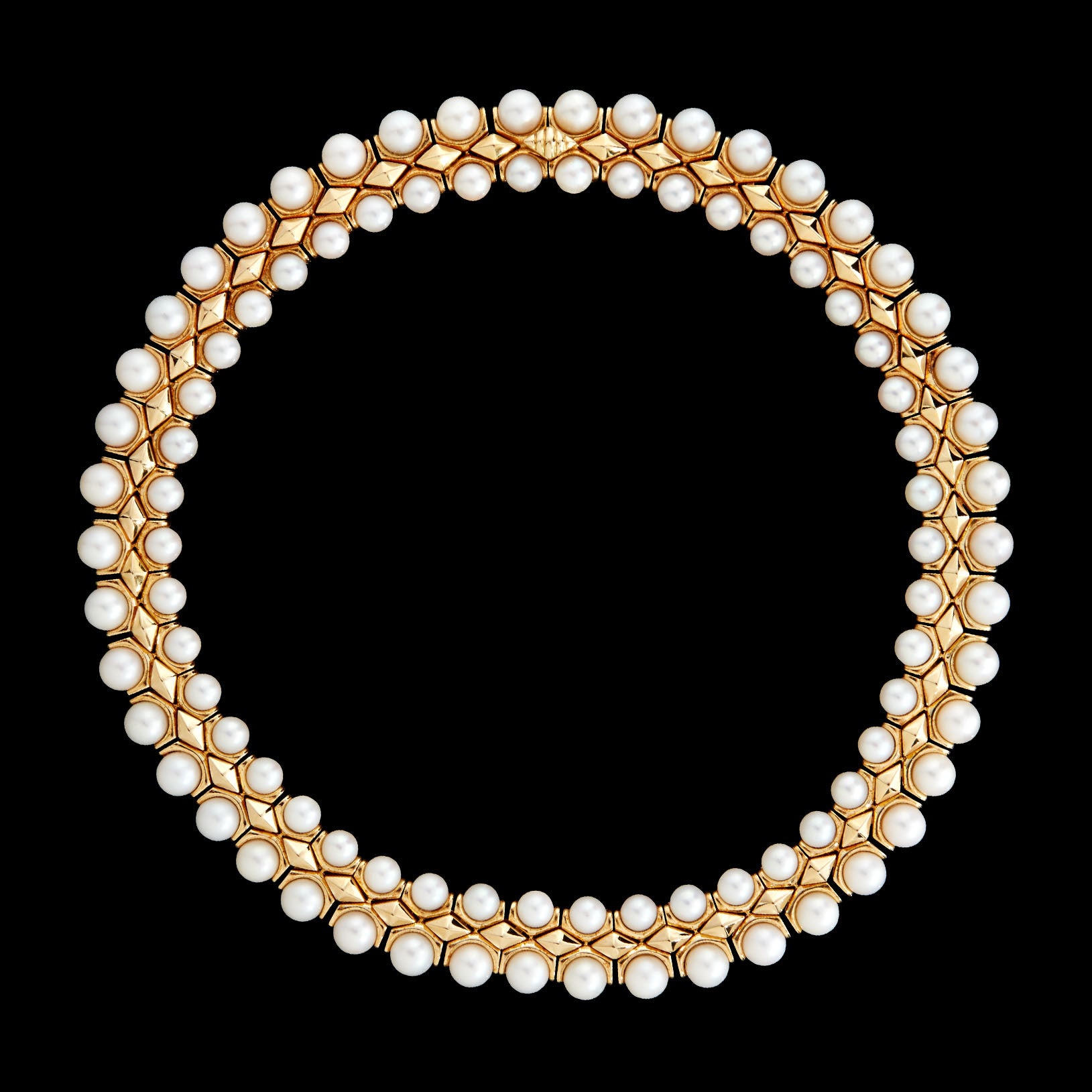 Bulgari Double Row Pearl Choker, Italy - 66mint Fine Estate Jewelry