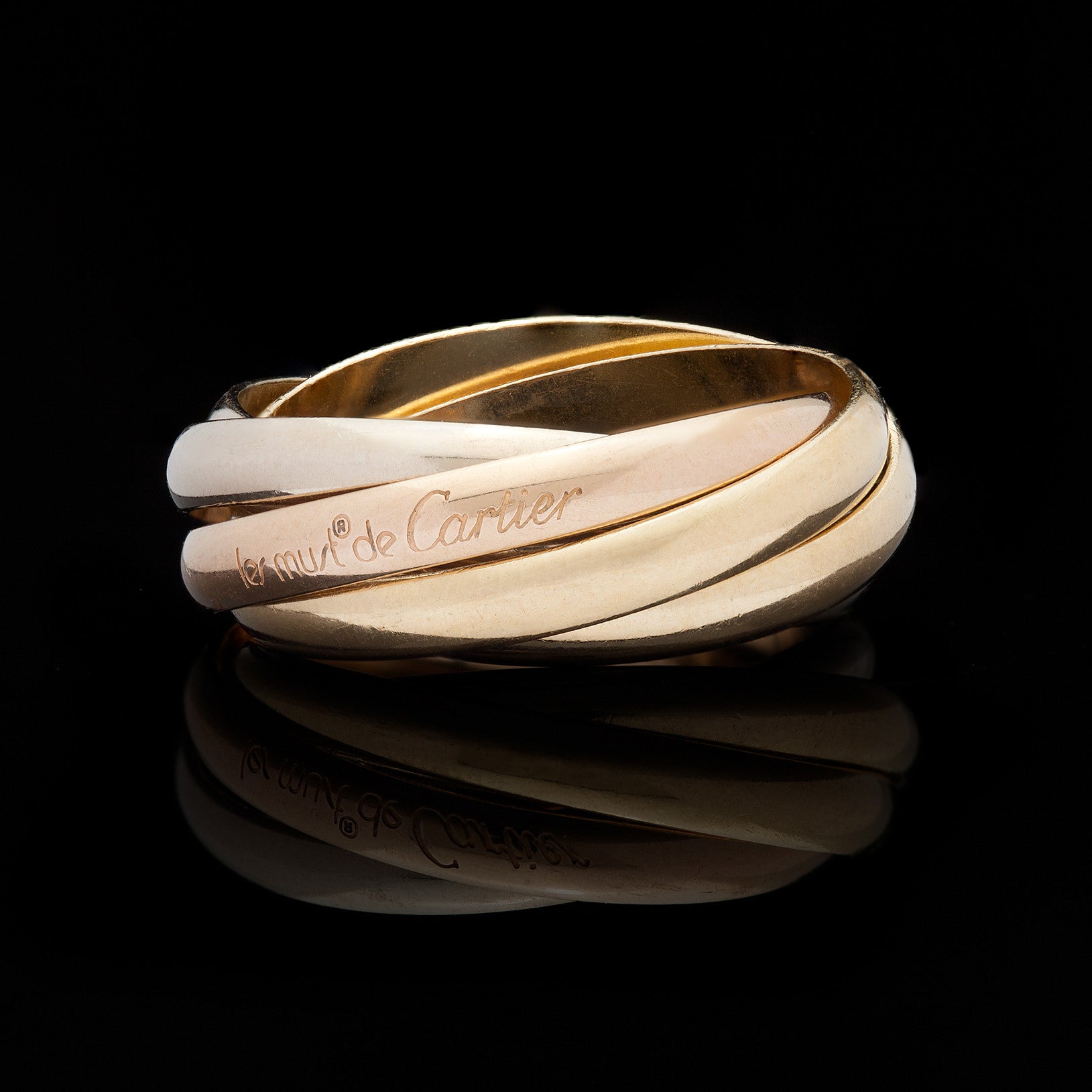 de Cartier Trinity Tri-Gold 5 Band Ring 