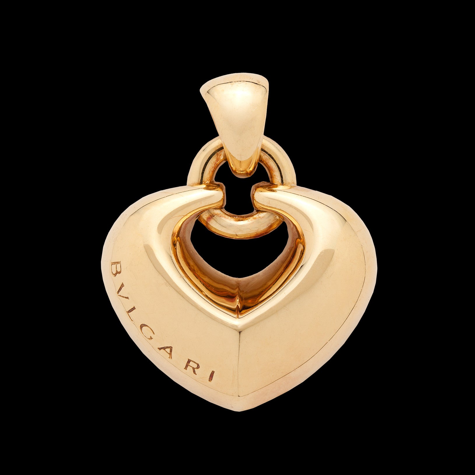 bvlgari puffed heart pendant