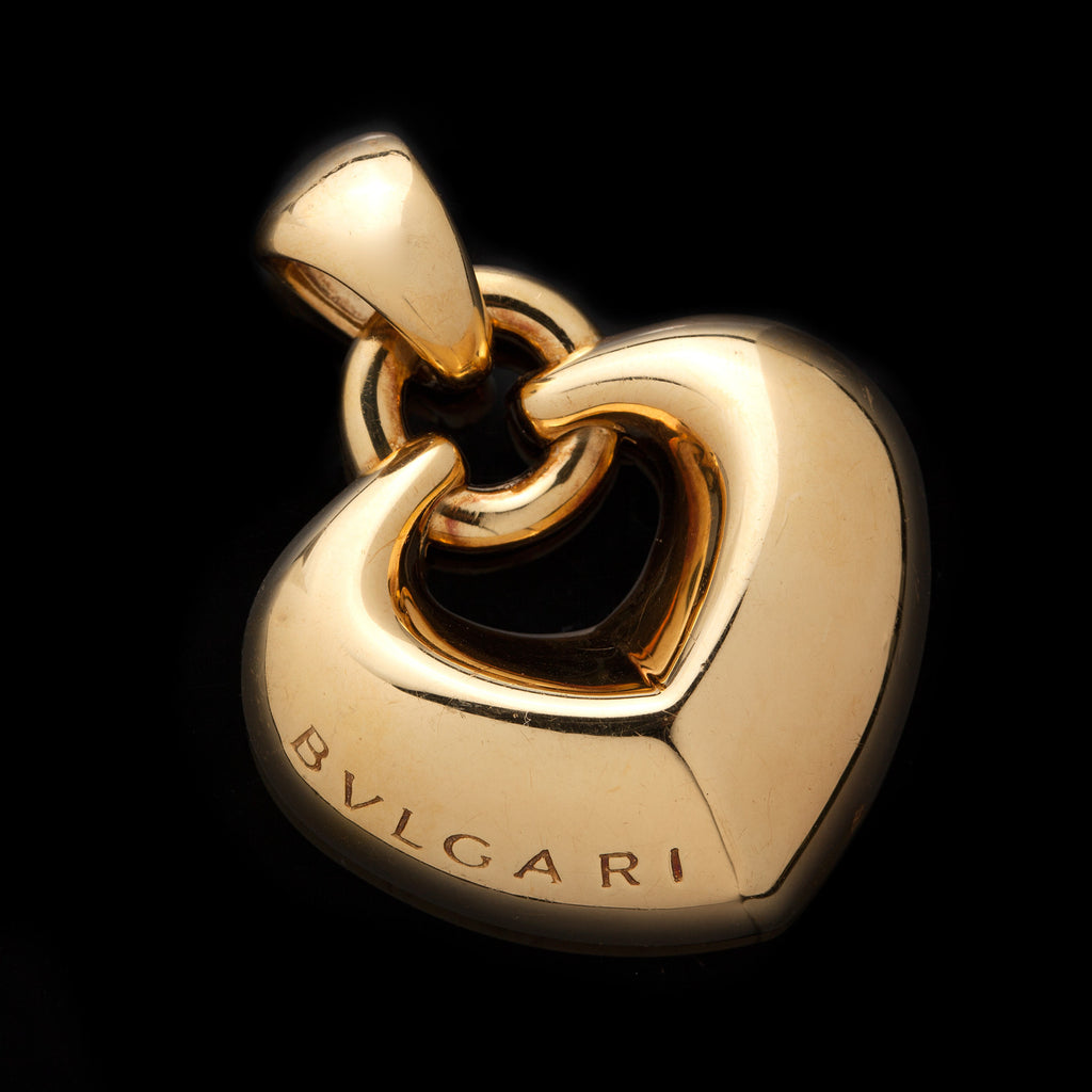 bvlgari puffed heart pendant