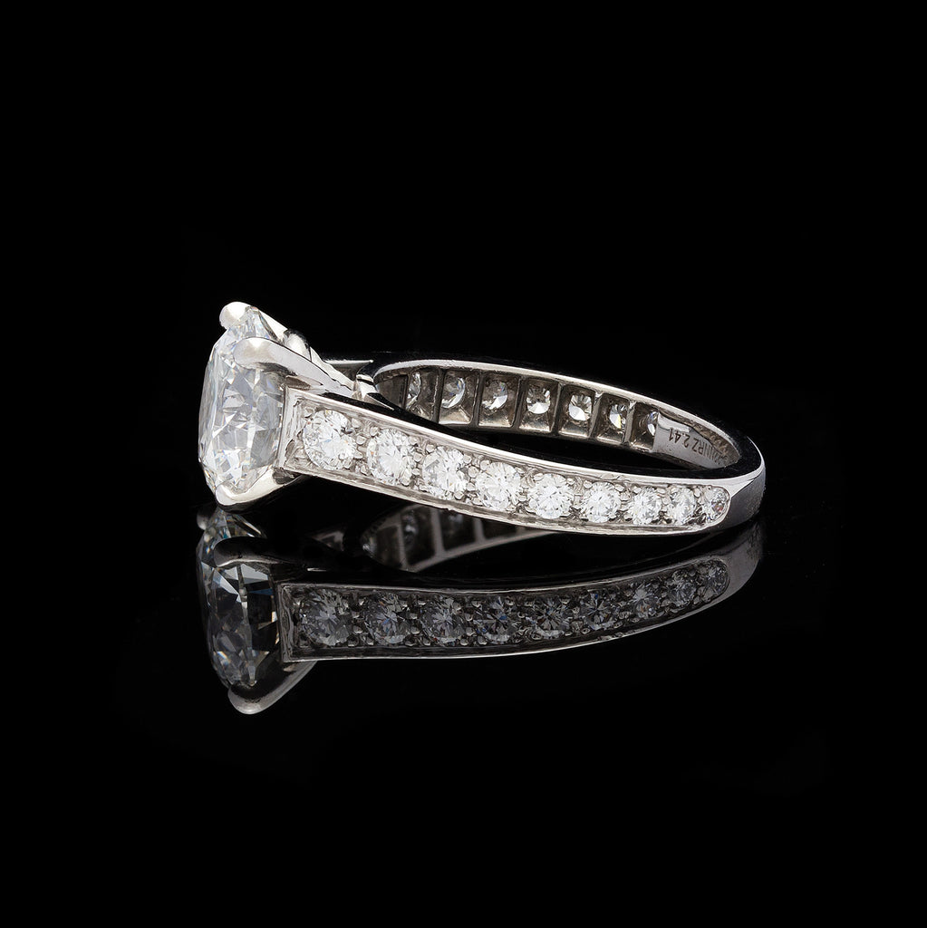 cartier 1895 diamond platinum engagement ring
