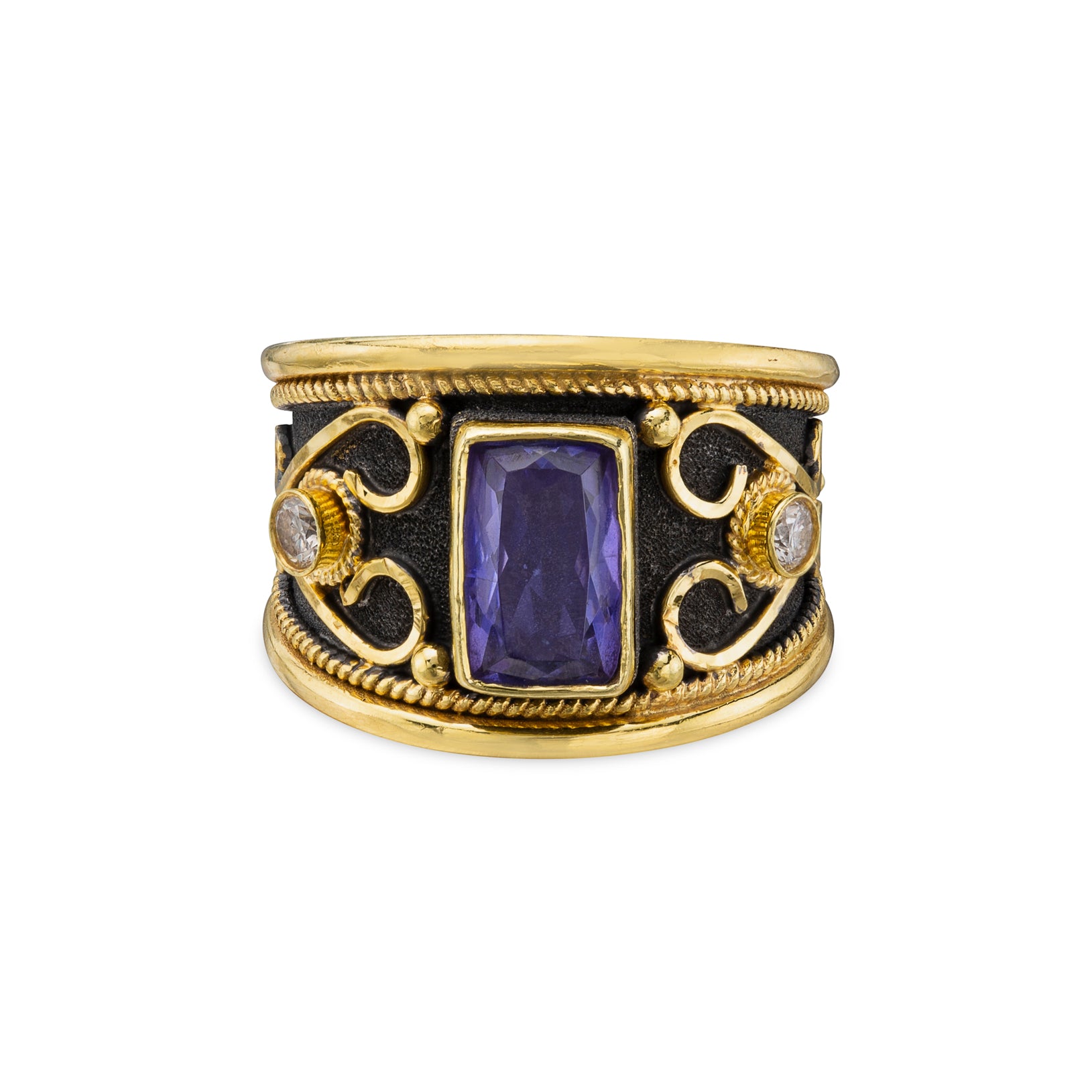 Georgiuos Collections Tanzanite & Diamond Ring