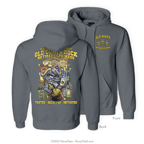 "Old Goats" Hooded Sweatshirt - Grey