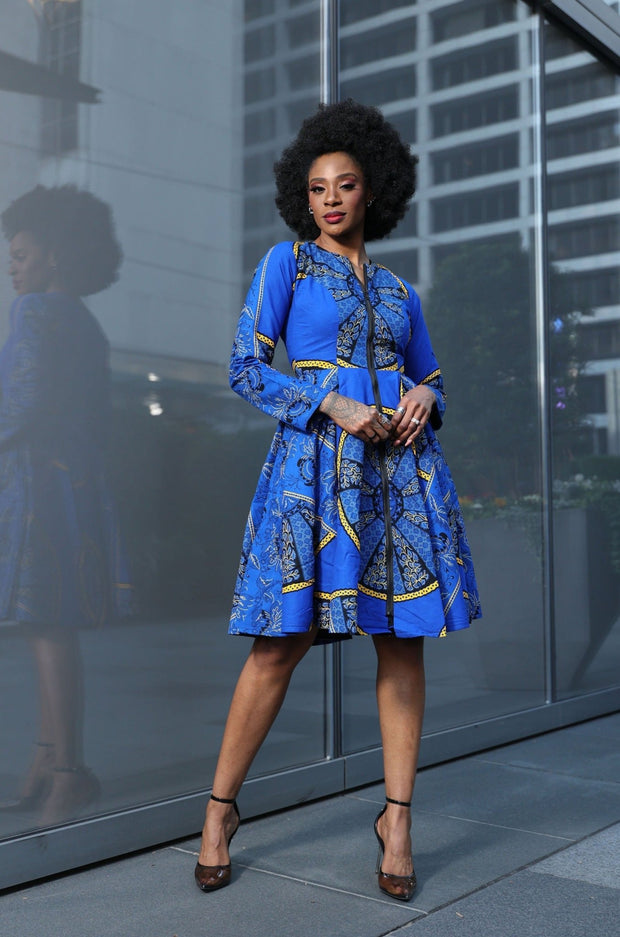 Jhene African Print Jacket Dress - ShopperBoard