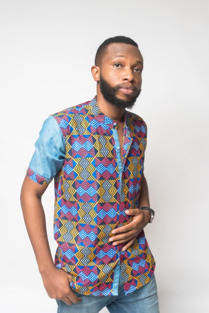 african print short sleeve shirts