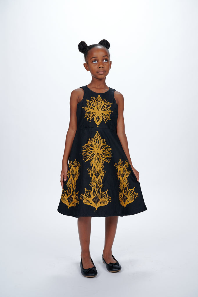 Marni Kids embroidered-logo detail dress - Ewedoos High - Waisted