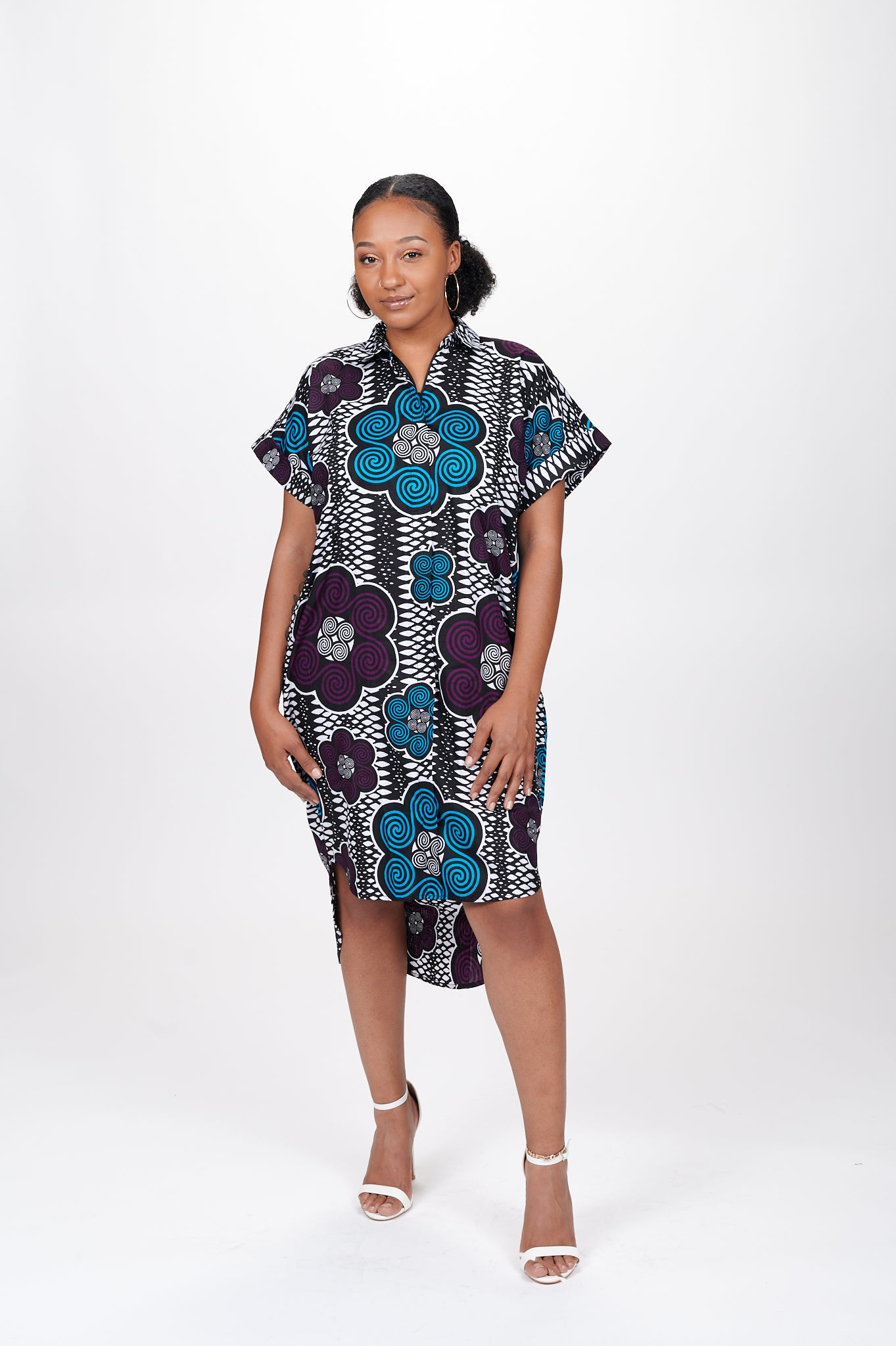 Fanaka African Print Shirt Dress