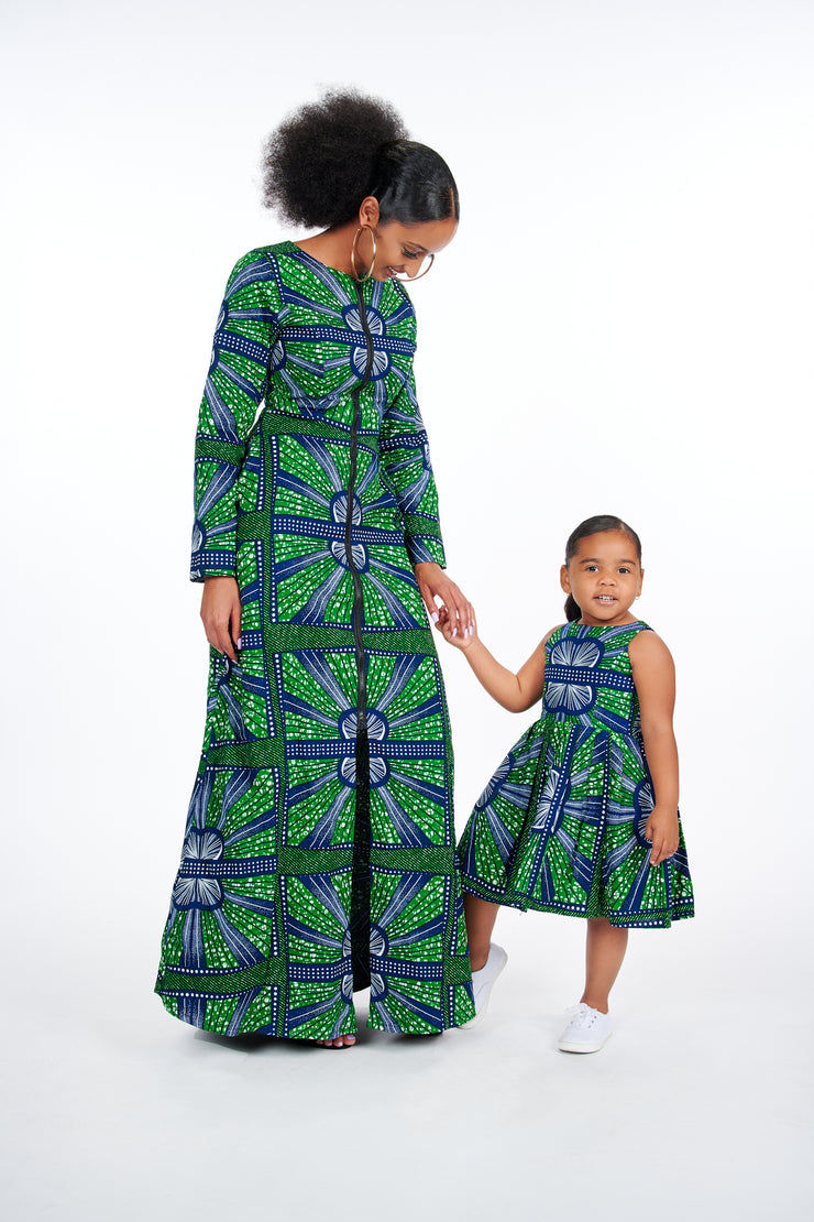 african print dress