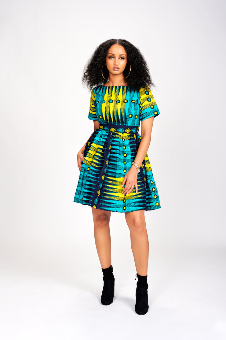 african print dress