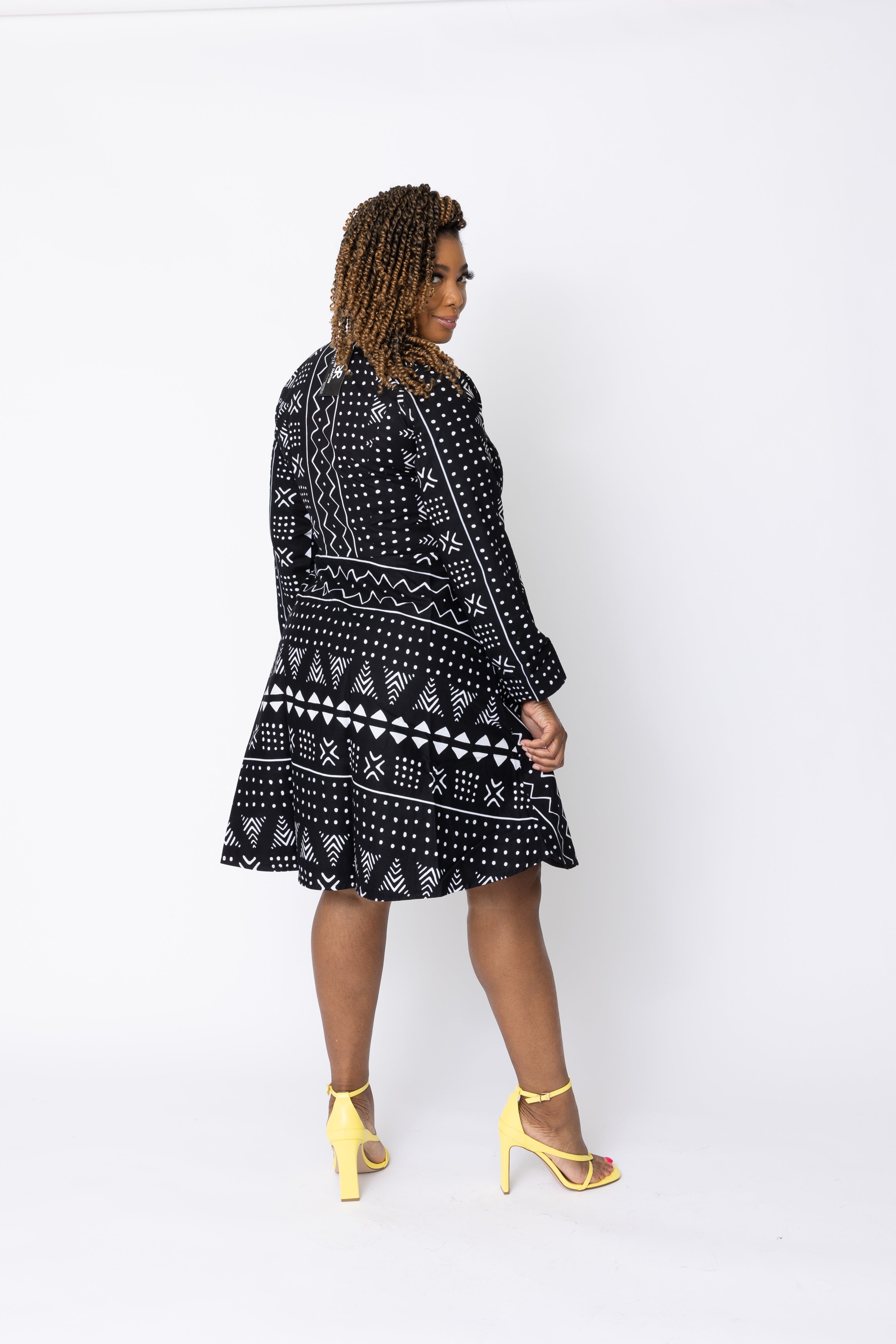 Damini African Print Jacket Dress