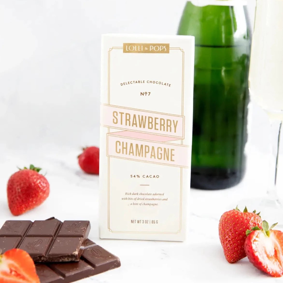 Strawberry Champagne Signature Chocolate Bar