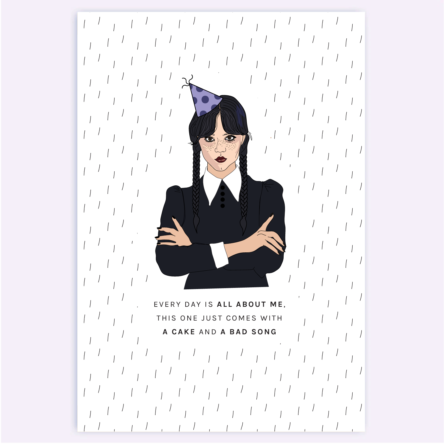 Wednesday Addams Birthday Card