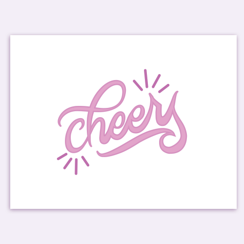 White Cheers Card