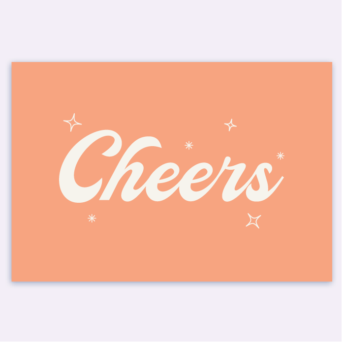 Peach Cheers Card