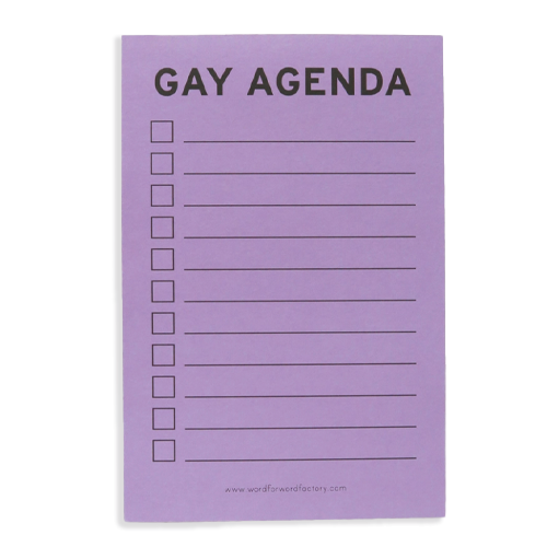 Gay Agenda Notepad