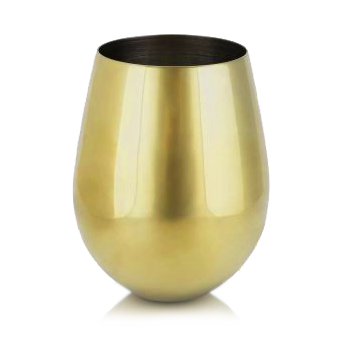 Gold Stemless Wine Glass