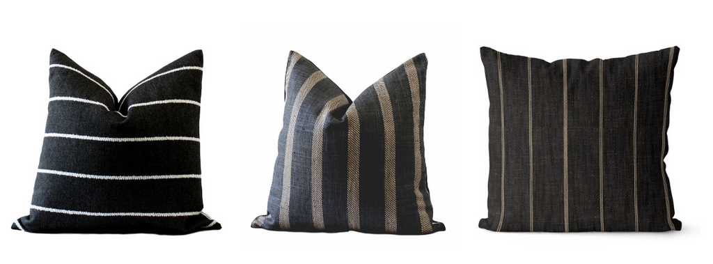 Black Square Accent Pillows