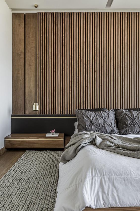 Wood Slat Wall Bedroom