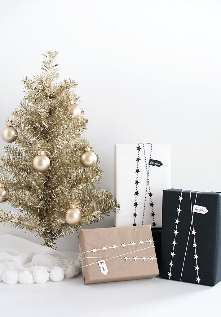 DIY Star Garland on Presents