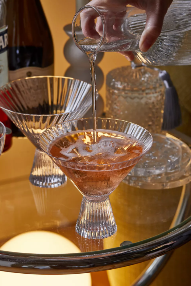 Ridged Martini Glass