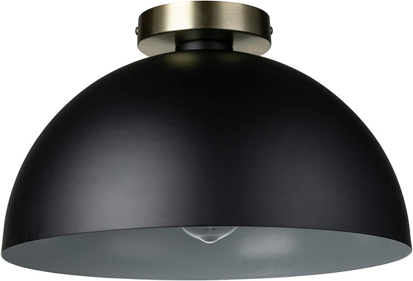 Rivet Single-Light Flush-Mount Ceiling Light with Metal Shade