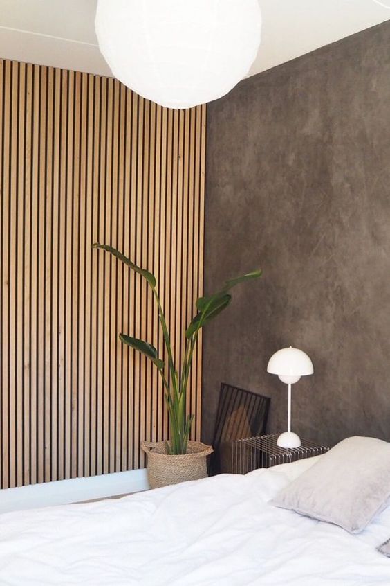 Wood Slat Wall Bedroom