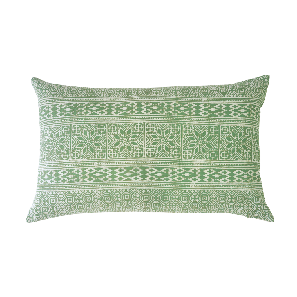 Vintage Corte Small Lumbar Pillow - Green