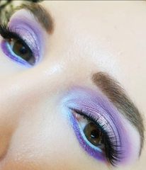 pastel purple and blue eyeshadow look