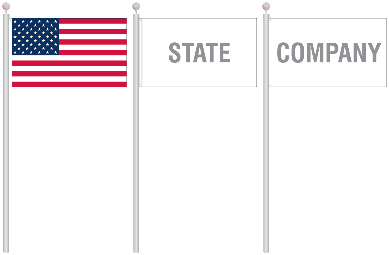 Displaying American Flag with Foreign Flags