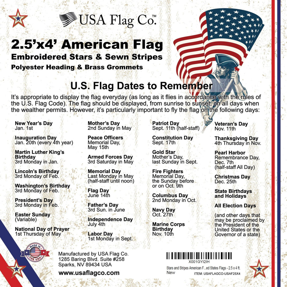 PATRIOT™ Black Flag Pole and Bracket Kit by USA Flag Co.
